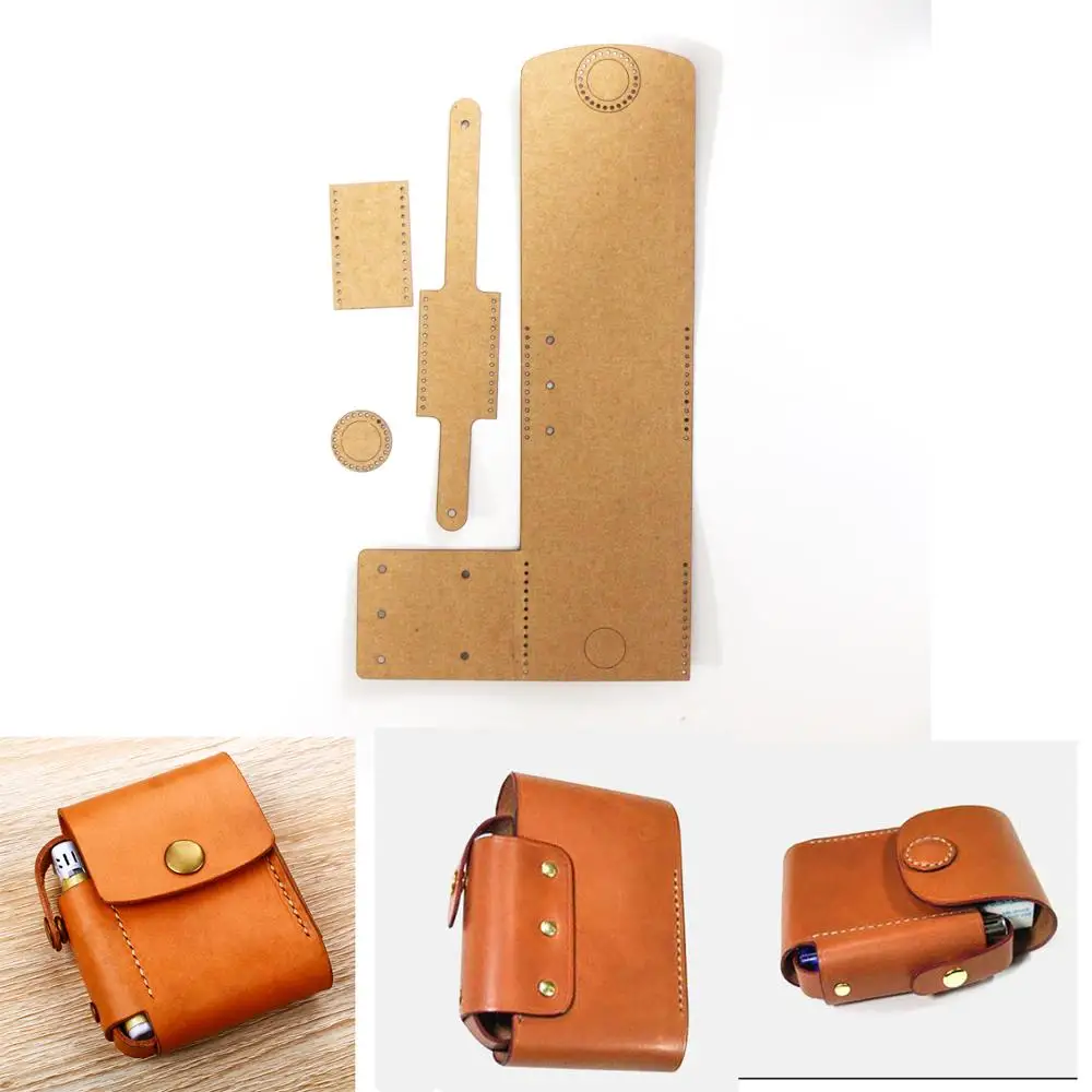 Skórzany wzór do szycia kraftu / szablon dla mężczyzn / chłopca uchwyt kieszonkowy diy ręcznie robione rzemiosło szablon 11x10x3cm