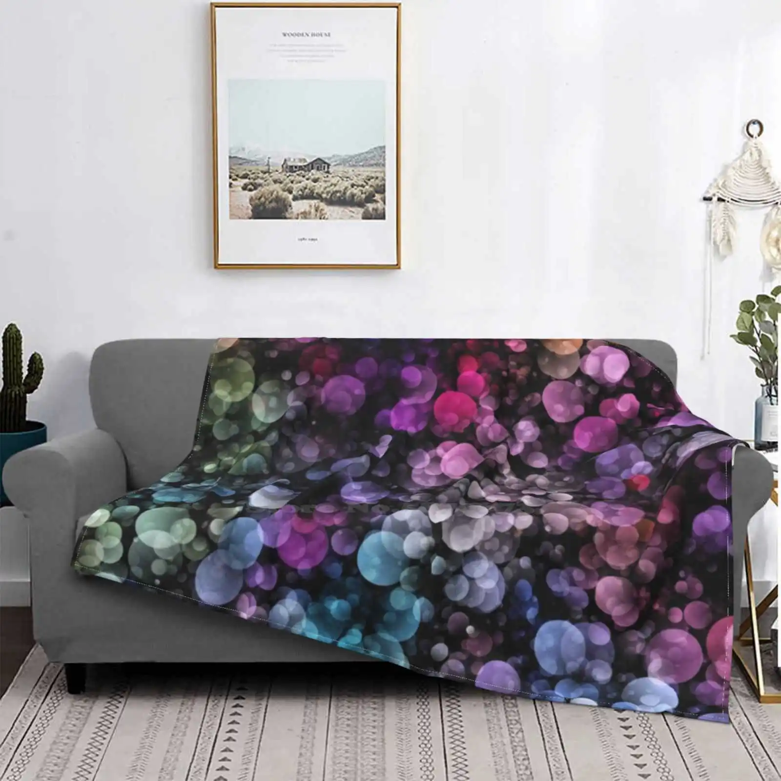 Colorful Bokeh Circles Background 7 Low Price New Print Novelty Fashion Soft Blanket Pattern Bokeh Abstract Luxury Bokeh Glam