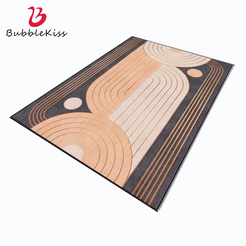 Bubble Kiss Orange Abstract Geometric Pattern Carpet for Living Room Home Bedroom Decoration Door Mats Customized Thickened Rug