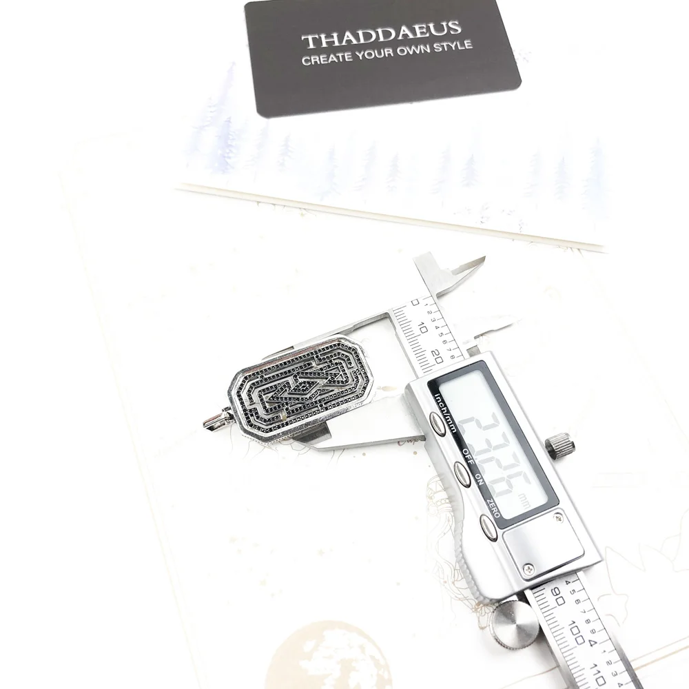 Anhänger Labyrinth Marke Neue Edgy Symbolische Labyrinth Glück Schmuck 925 Sterling Silber Zubehör Hund Tag Geschenk Für Frau & Männer – Detail 4