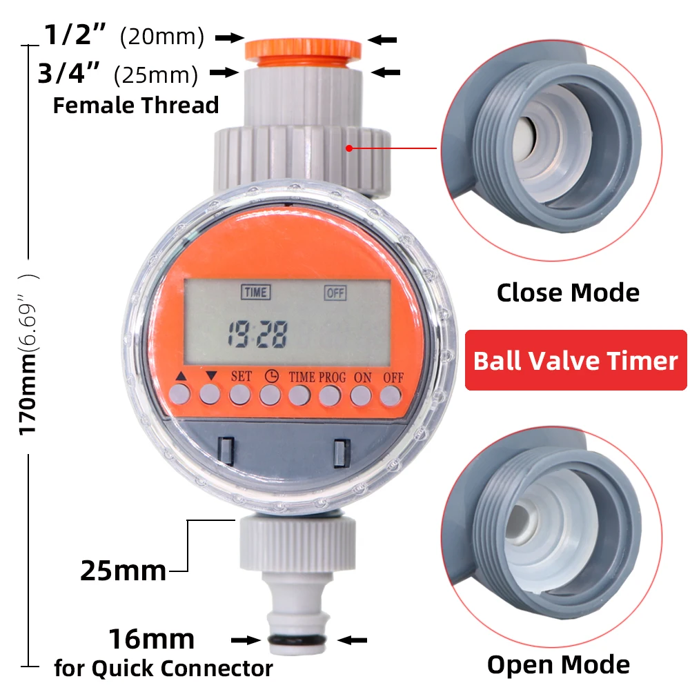 Automatyczny inteligentny elektroniczny wyświetlacz LCD strona główna zawór kulowy zegar nawadniania ogród czasowy wyłącznik przepływu wody System