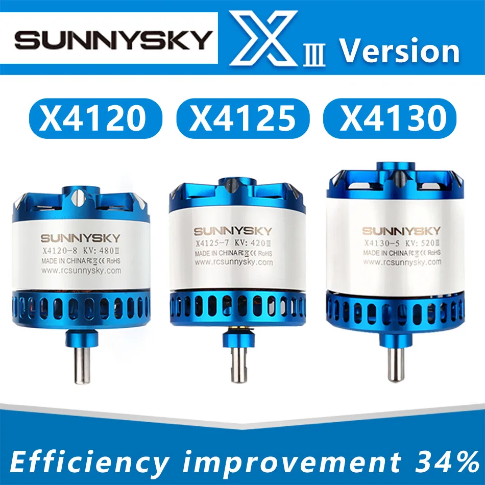 

SUNNYSKY X4120-III X4125-III X4130-III 310KV 420KV 440KV 465KV 480 kvбесщеточный двигатель для радиоуправляемых квадрокоптеров самолетов с неподвижным крылом