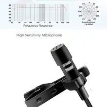 Mini Lavalier Microphone 1.5m Wired Phone Laptop #5