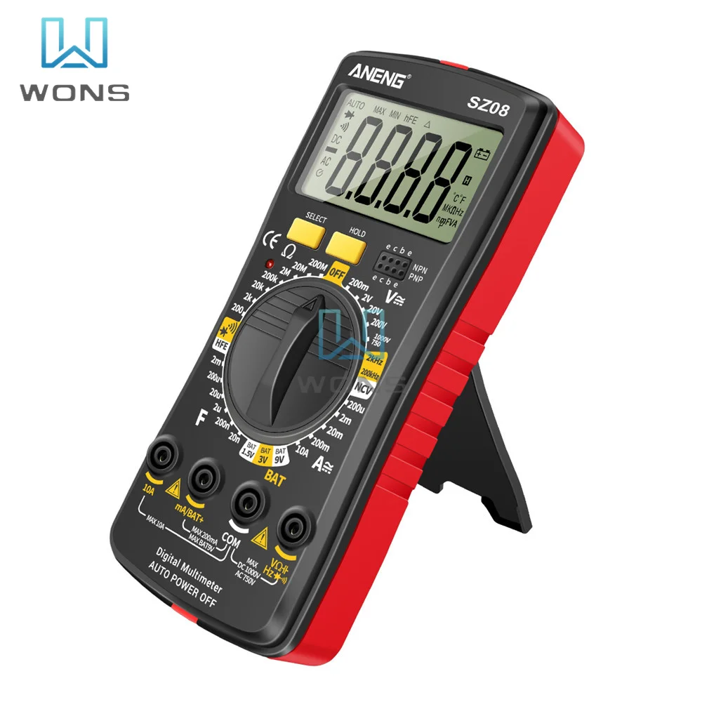 ANENG SZ08 Ultra-thin multimeter Digital high-precision multi-function Fully automatic portable digital display maintenanceMeter