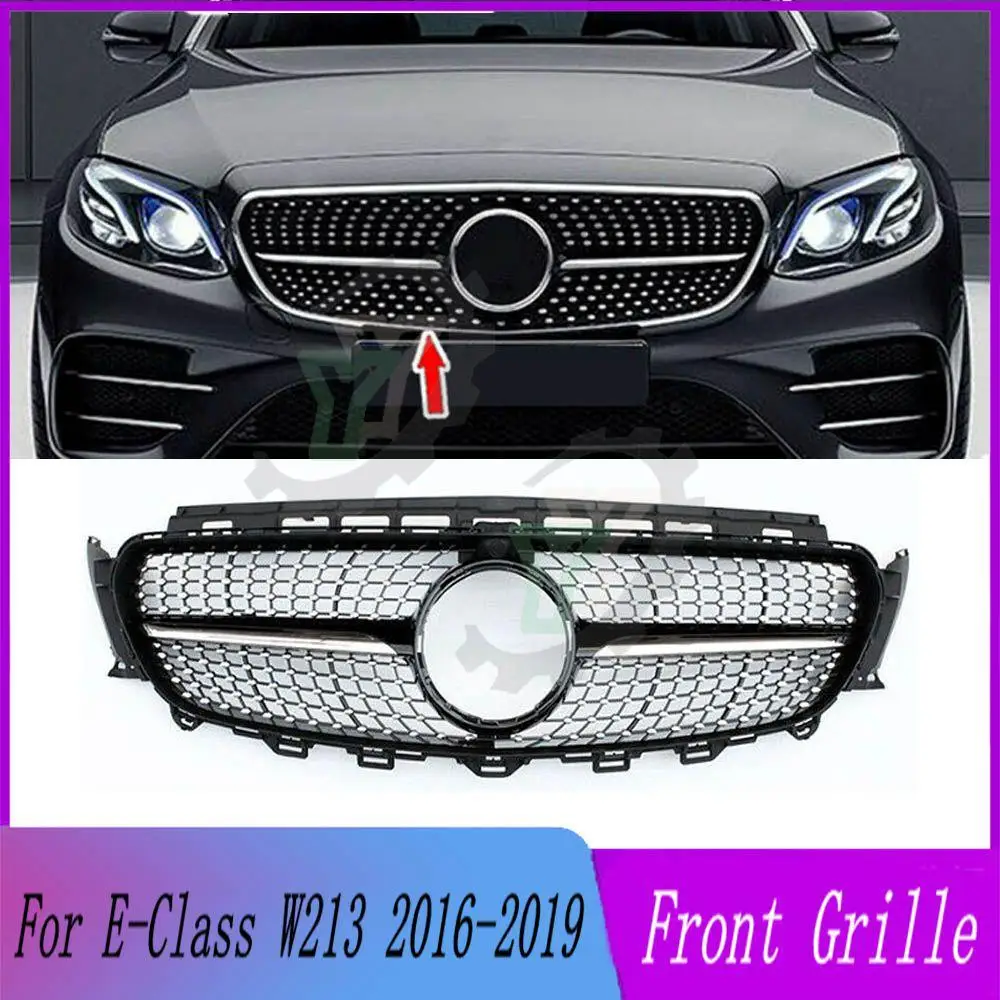 

Car Front Bumper Grille Racing Grill For Mercedes-Benz E-Class W213 E200 E300 E250 E320 E350 E400 2016 2017 2018 2019 2020