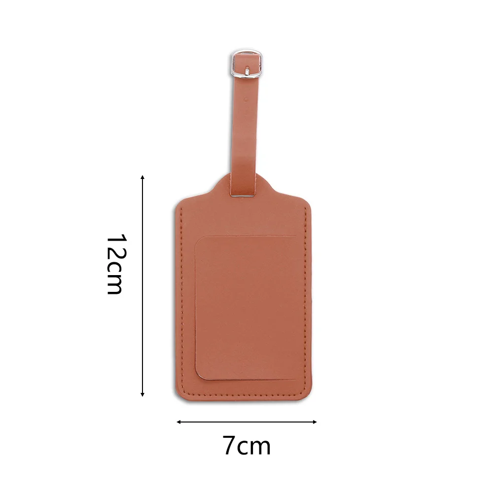 PU Leather Suitcase Luggage Tag Label Bag Pendant Handbag Portable Travel Accessories Name ID Address Tags High-Quality