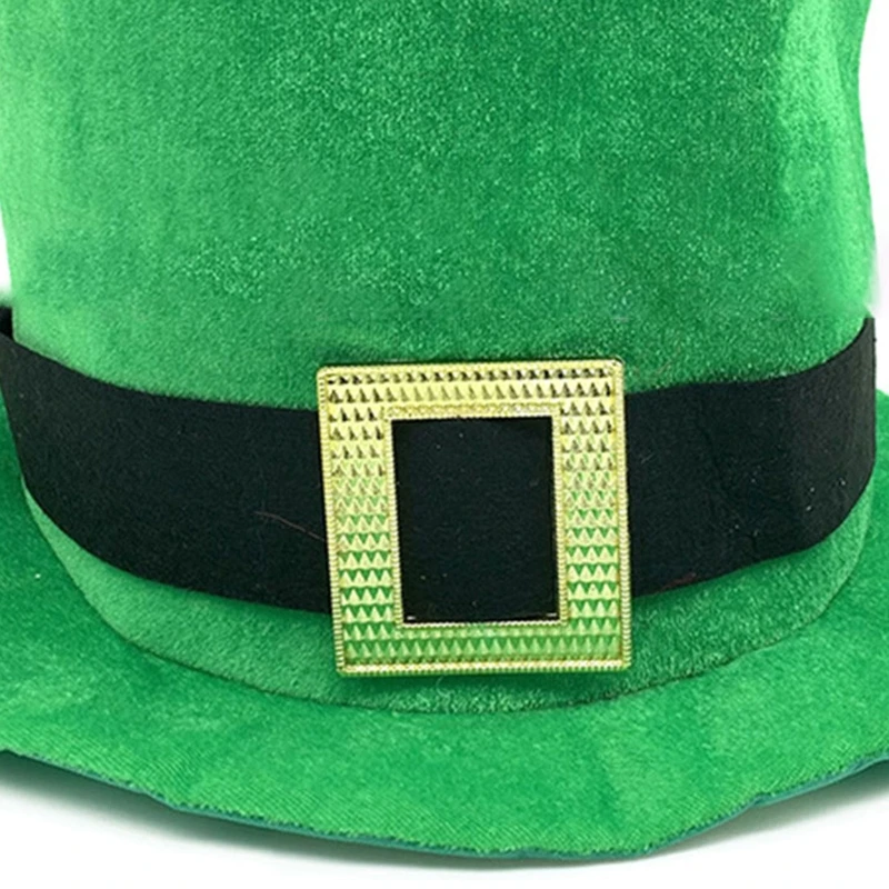 Cappello da stufa Unisex cappello a cilindro in sciamano irlandese cappello Leprechaun cappello verde irlandese per Accessori Costume Patrick Day