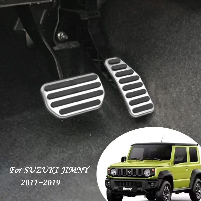 For SUZUKI JIMNY 2011 - 2020 MT AT Car Accelerator Pedal Cover Footrest Pedal Plate Auto Gas Brake Pedal Cover