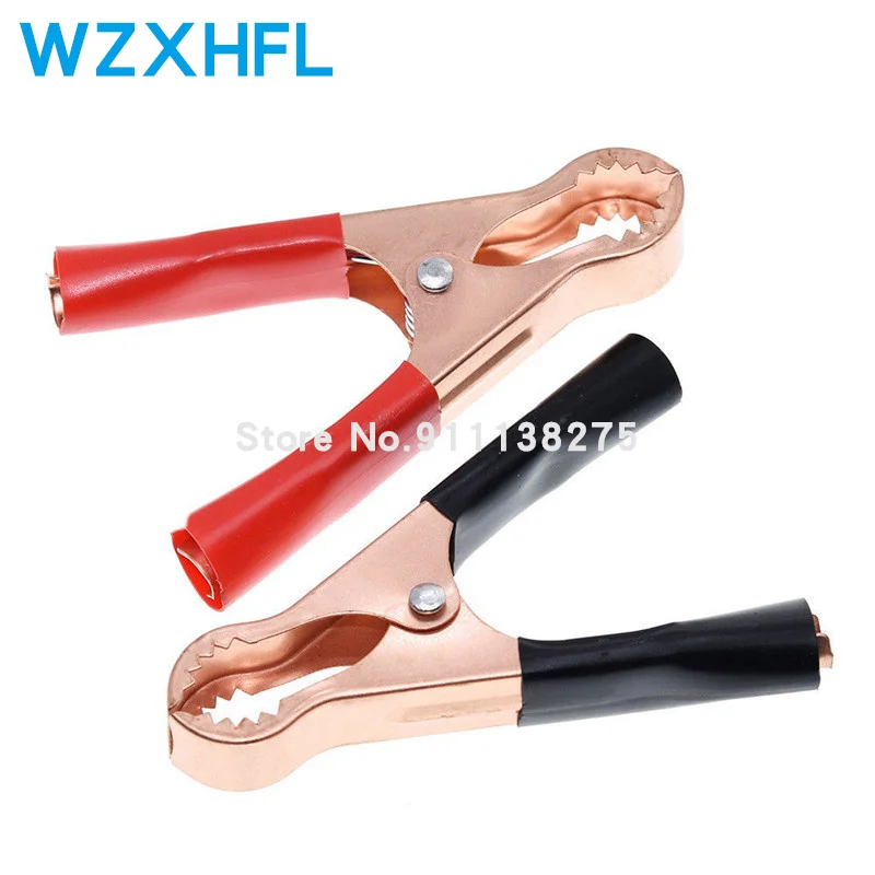 2Pcs50A Rood + Zwart 79.5Mm Krokodil Auto Caravan Van Batterij Test Lead Clips Beste Promotie Alligator Clips Connector Plug power