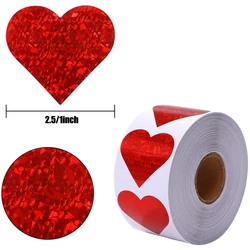 50-500pcs Valentine's Day Paper Packaging Sticker Red Heart Shape Labels Candy Dragee Bag Gift Box Packing Bag Wedding