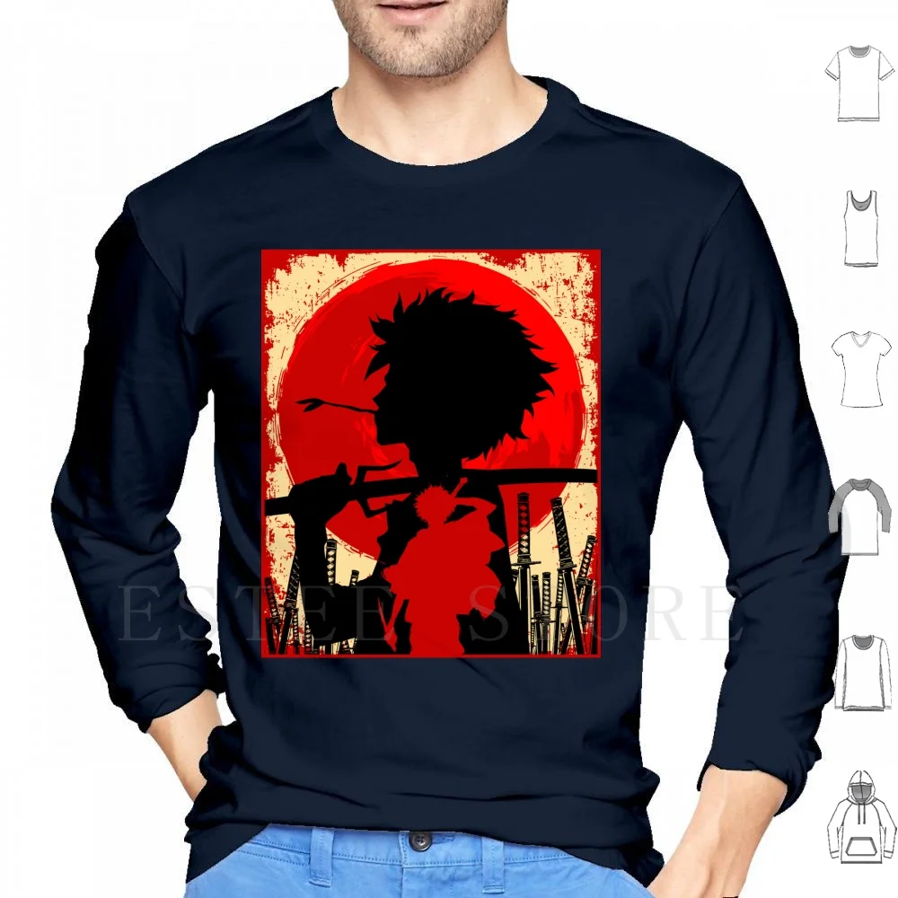 Sunset Mugen Hoodies Long Sleeve Champloo Anime Manga Fuu Jin