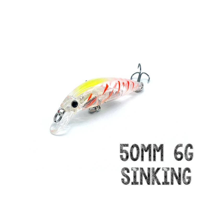 THRITOP Nowa przynęta wędkarska Twarda przynęta 5 różnych kolorów Typ Minnow Wolno tonąca 50MM 6G TP170 Szczupak Bass Akcesoria wędkarskie