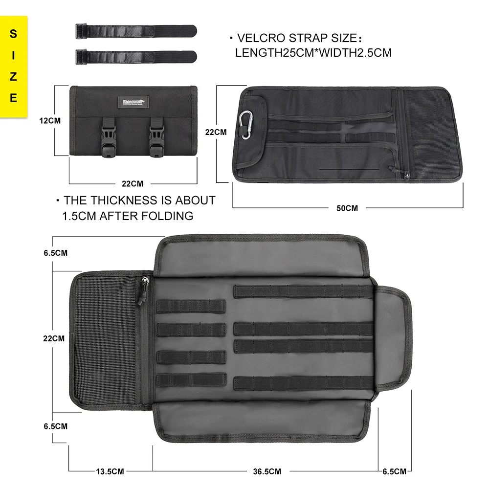 Rhinowalk Motorcycle Bag Tool Bag Motorcycle Saddlebag Outdoor Model Side Storage Tool Pouch Tail Bag Luggage Accessories