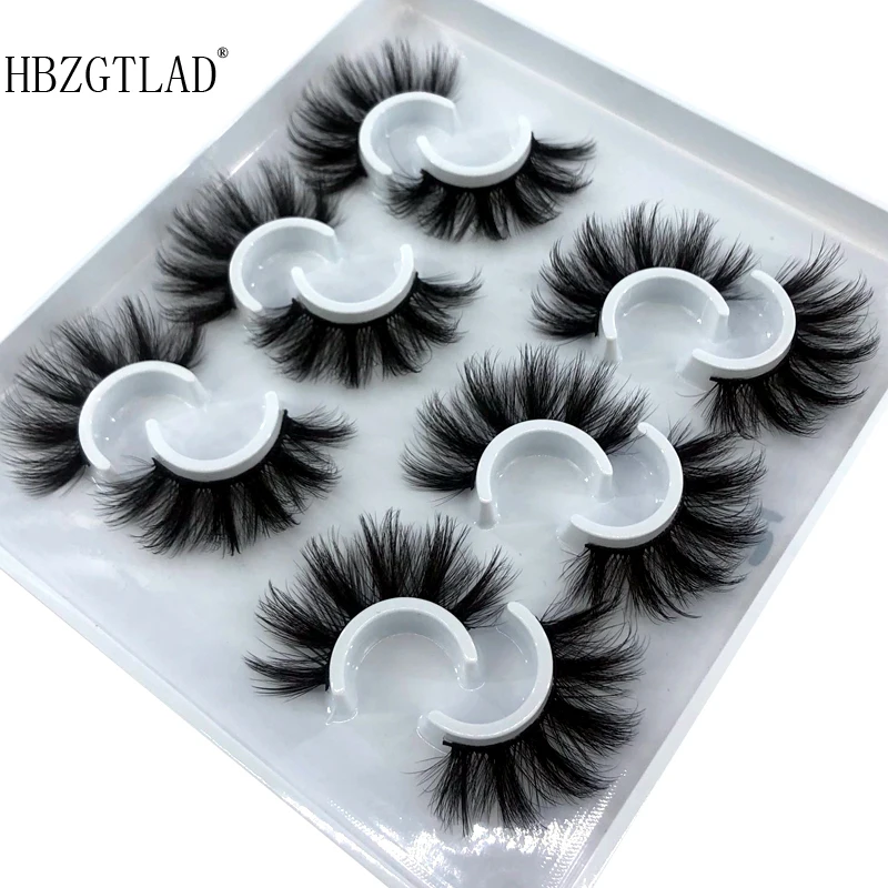 6 Pairs Multipack 3D Soft Mink Hair False Eyelashes Handmade Wispy Fluffy Long Lashes Natural Eye Makeup Tools Faux Eye Lashes