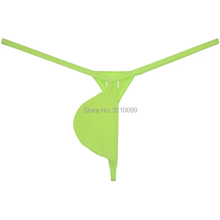 Men\'s Tear Drop T-back Bulge Pouch Underwear Lightsome Breathe Freely Mini Skinny Ice Silk G-string Tangas