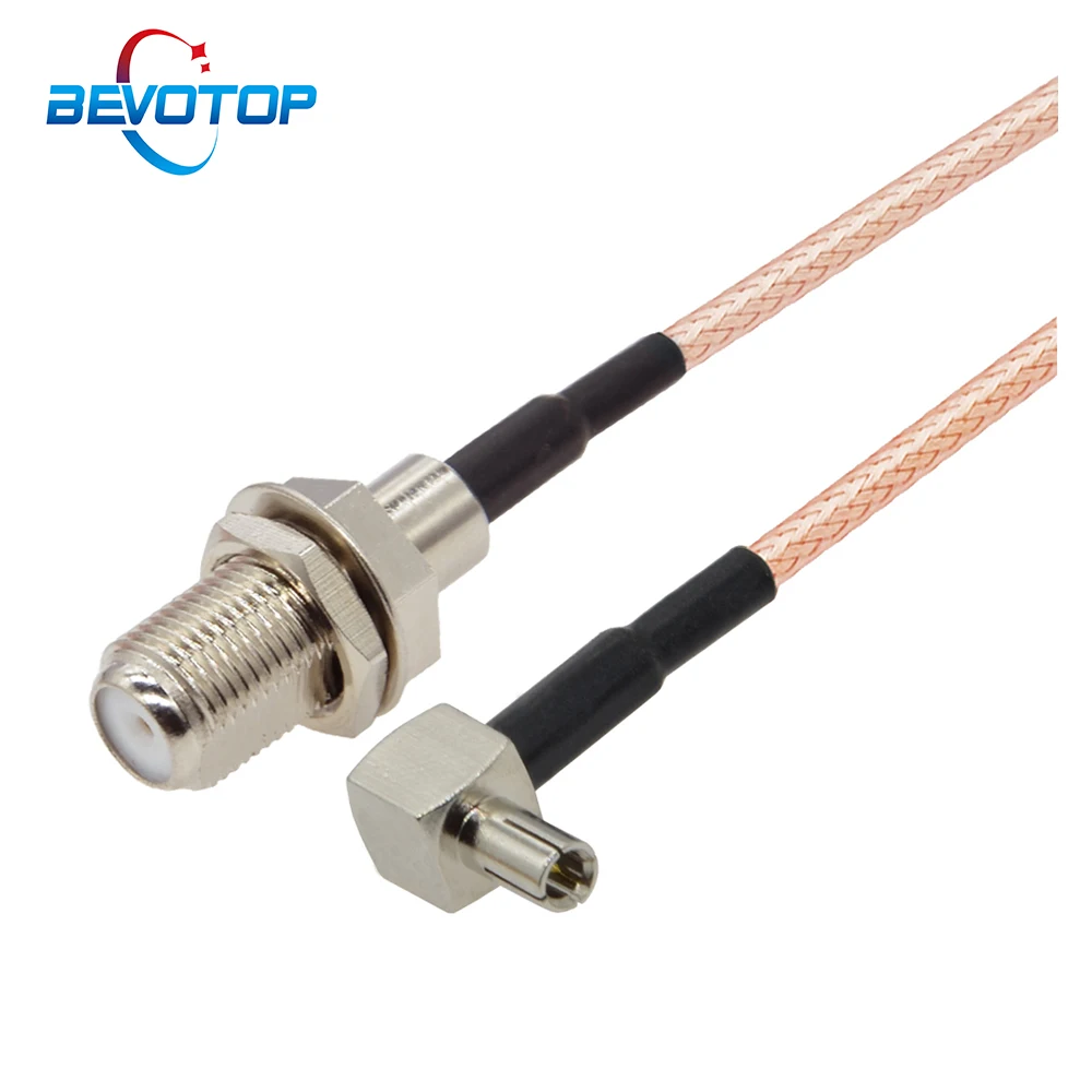 2pcs F to TS9 Cable F Female to CRC9 Male Right Angle RG316 RF Coaxial Cable Huawei 3G Antenna Extension Cable Jumper Pigtail