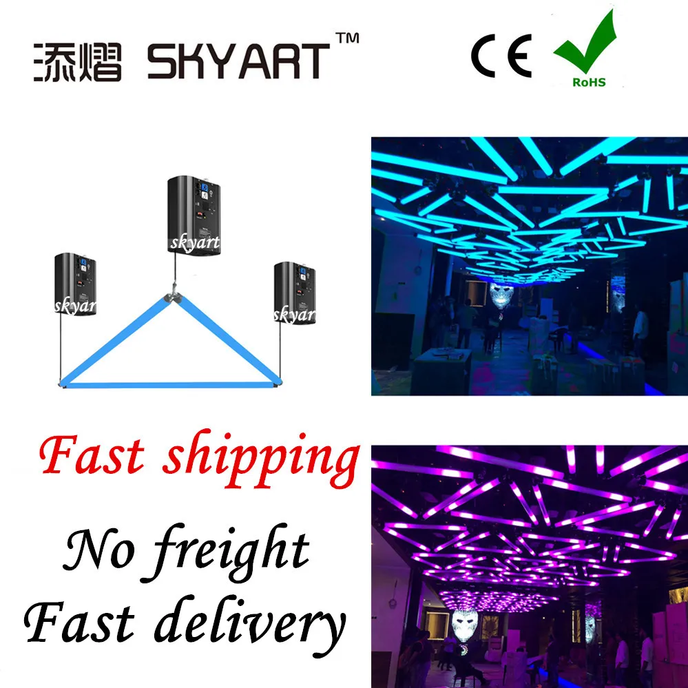 Led Kinetic Lighting  DMX Winch System triangle kinetic lift light