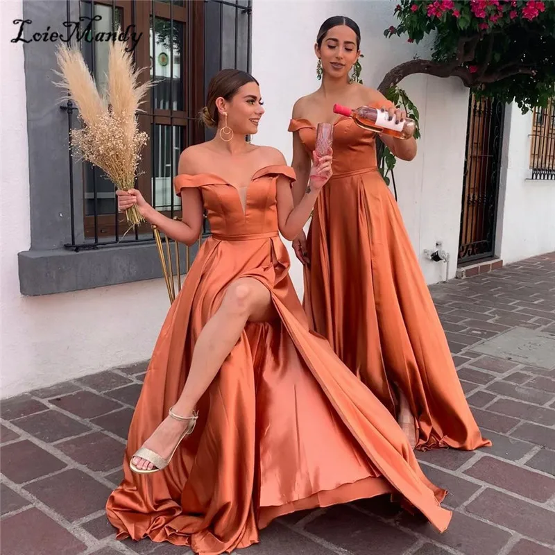 Sexy Split Prom Dresses Long 2022 Elegant Off Shoulder Evening Party Night Gown For Women Plus Size Vestido de fiesta de boda