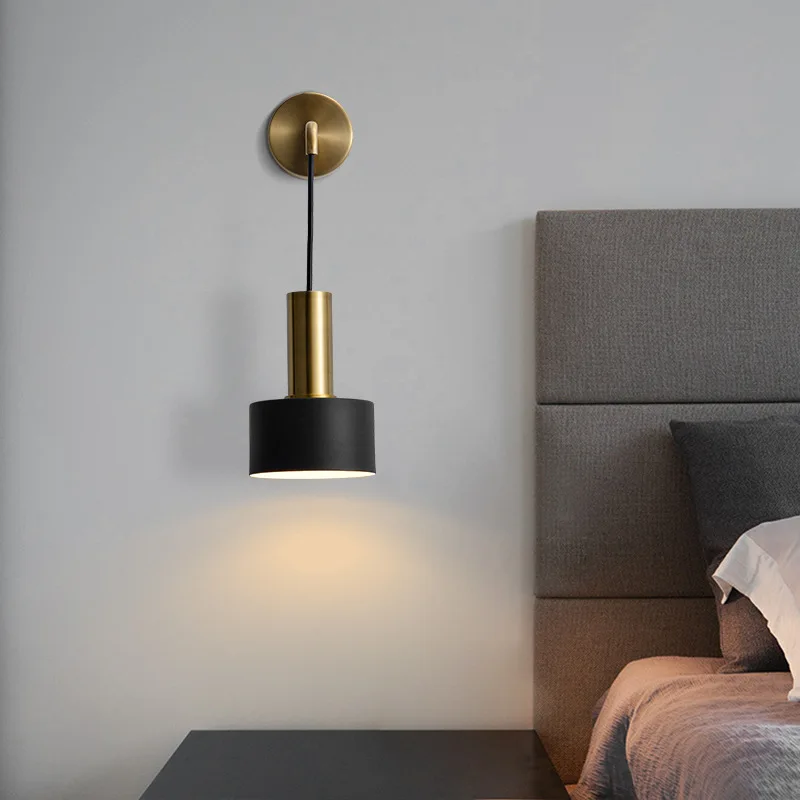 

Modern Adjustable Bedside Lamp Wall Lamp Black Gold Luxury Nordic Up Down Reading Light Wall Light Sconce for Aisle E27 WJ1007