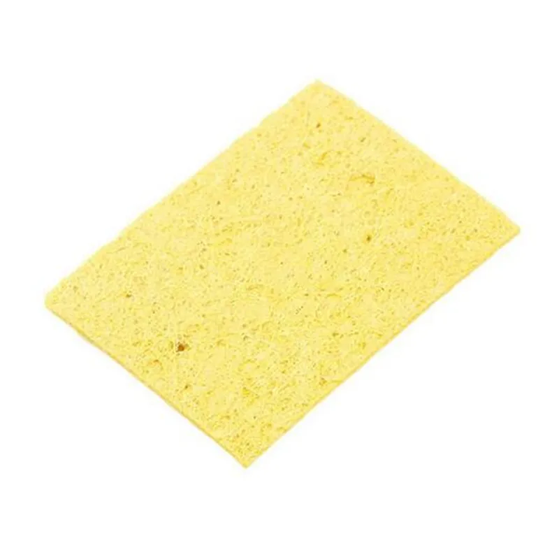 5pcs 5x3.5cm Universal Soldering Iron Replacement Sponges Pads Solder Iron Tip Cleaner Yellow Cleaning Sponge absorbent