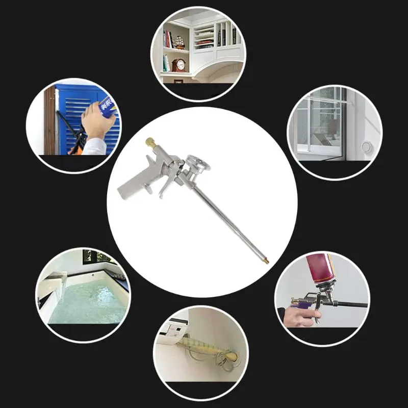 Foam Expanding Spray Gun Bubble Sealant Dispensing PU Insulating Applicator Tool Aluminum Alloy High quality