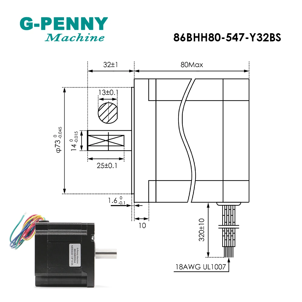 NEMA 34 CNC stepper motor 86X80mm 4.5N.m 6A  Stepping motor 1700Oz-in for CNC engraving machine 3D printer