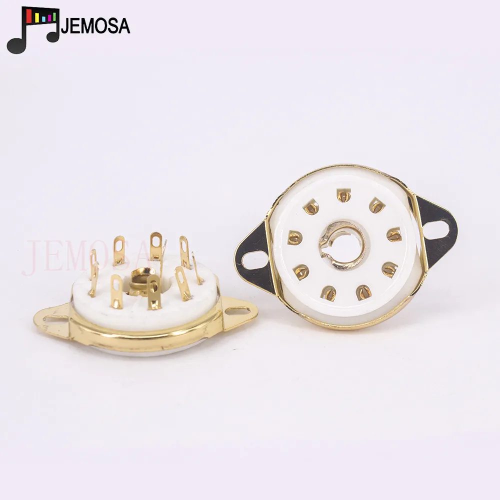 Enchufe de tubo de cerámica de 9 pines, GZC9-L de tubo grande de 9 pines para EFF51, QE04, EF55, EF50, EC52, TT12, amplificador de tubo de vacío de Audio DIY, 1 ud.