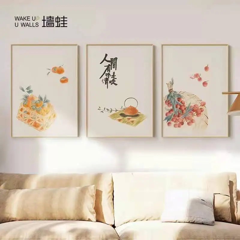 No rain triple wall frog splendour of spring children's room restaurant, modern minimalist paintings living room decorative pain