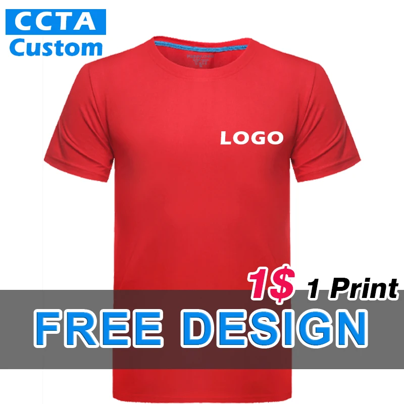 Custom T-Shirt Logo Embroidery Children\'s T-shirts Your OWN Design Picture Casual Men Summer Round Neck Tops DIY