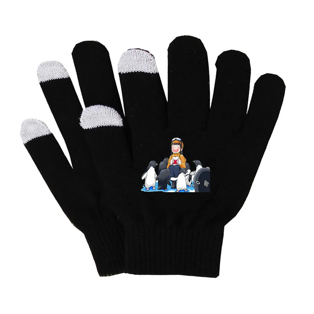 Anime A Place Further Than the Universe Gloves Unisex Finger Cotton Warm Gloves Non-slip Touch Screen Gloves finger gloves