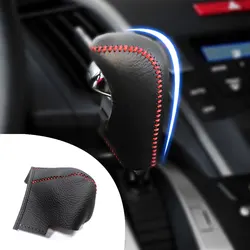 Muchkey Leather Gear Knob Stick Covers AT For Honda Odyssey 2009 2010 2011 2012 2013 2014 2015 Non-Slip Automatic Shifter