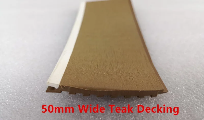 Boat Marine Yacht Synthetic PVC Teak Deck Decking Flooring with White Stripes 200/50mm