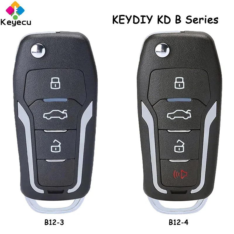 

KEYECU B Series KD Remote B12-3 B12-4 Supported By KD900 KD900+ URG200 KD-X2, KEYDIY for Ford Style Universal KD Remote Car Key