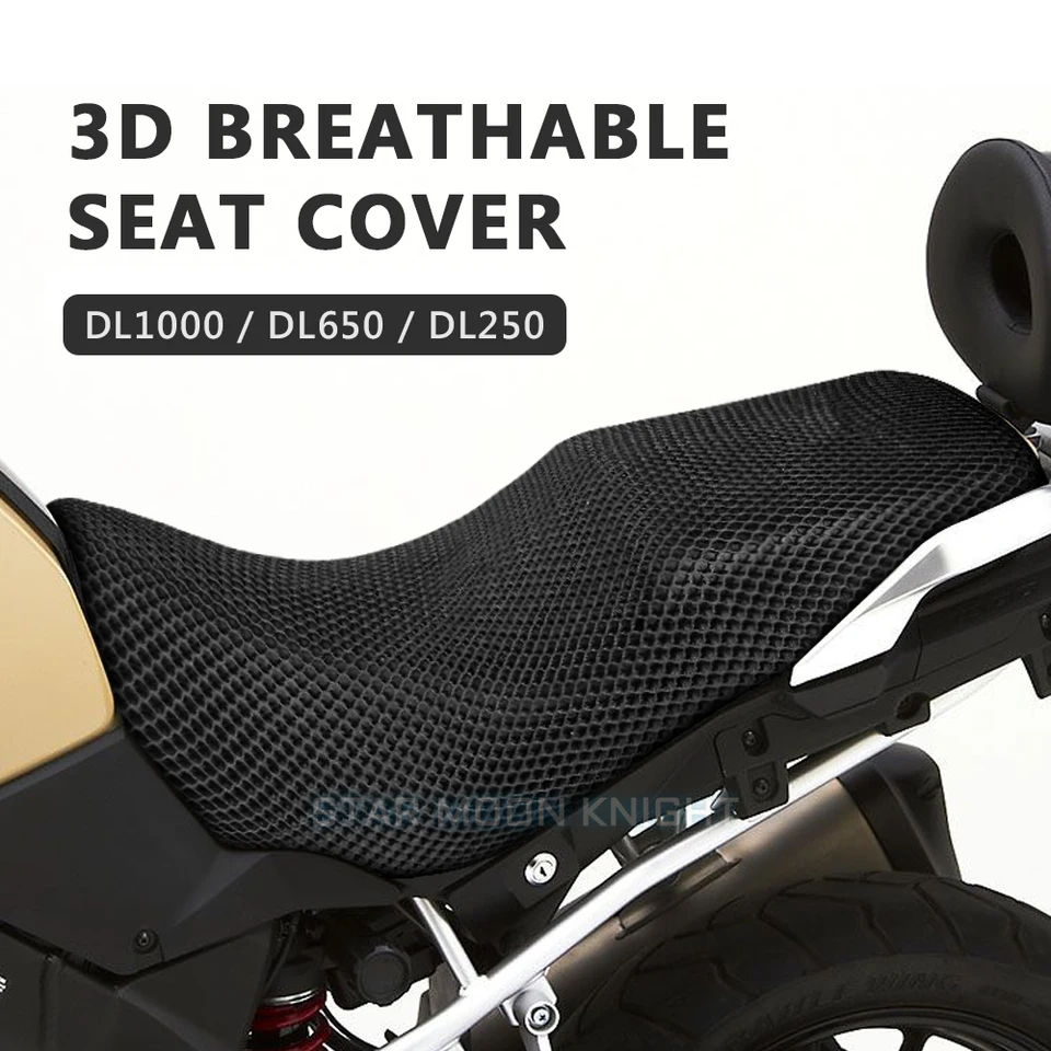 XUBOR Housse De Selle Moto Antidérapante Mesh 3D Pour DL1050 XT VStrom - Respirante Et Imperméable