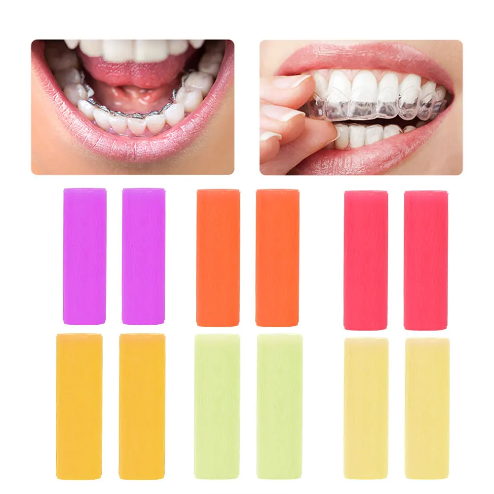 6Pcs Bite-bitable Silicone Orthodontics Chew Invisible Correction Retainer Bite Teeth Align Oral Care Anti-braces Face 6 Choices