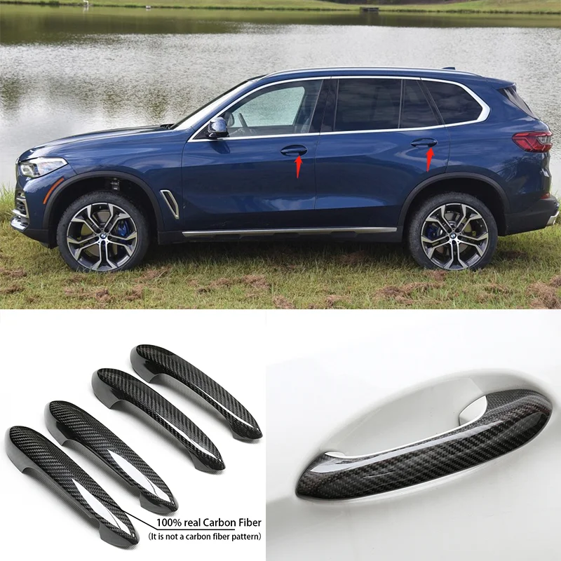 

Carbon fiber Auto outer door handle cover For BMW 1 3 5 6 8 series X3 iX3 X4 X4M X5 G05 X7 G07 Z4 G29 M5 Door Hand Decoration