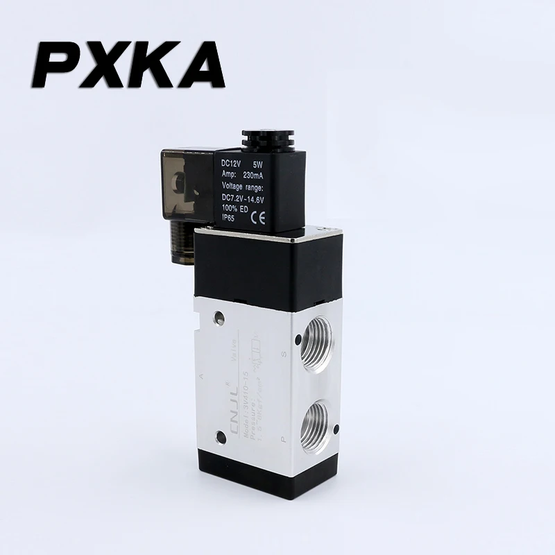 Adecco 3V210-08 صمام الملف اللولبي الهوائي صمام صمام اثنين موقف ثلاثة طريقة 220 لفائف 24 فولت صمام إلكتروني