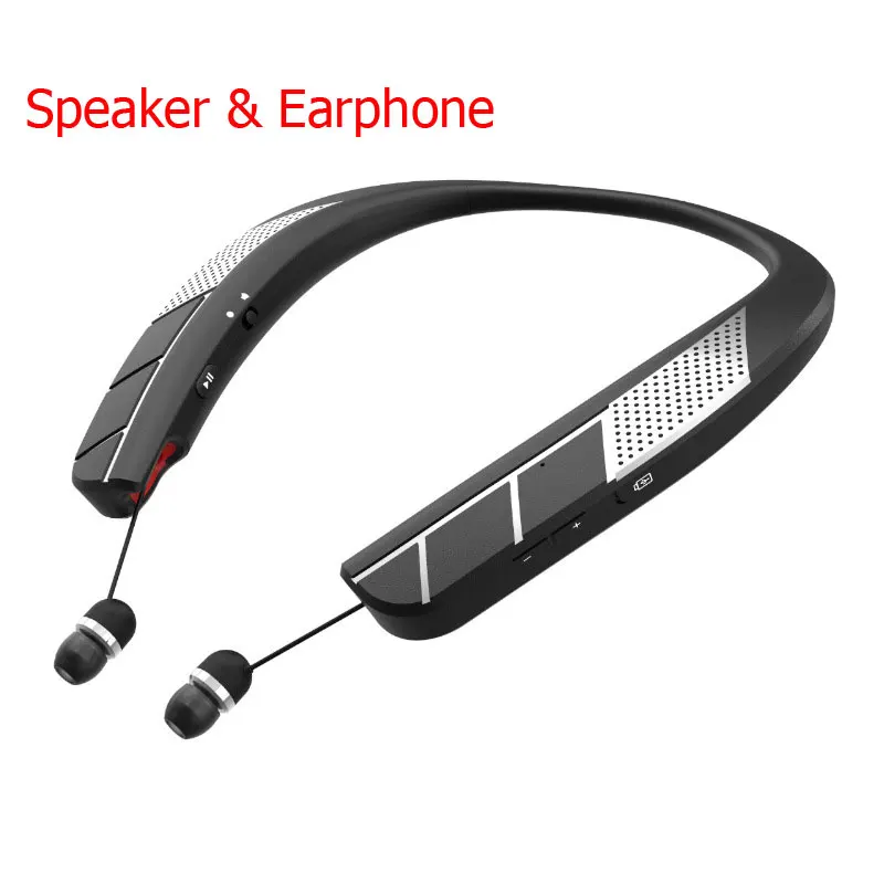 Earphone & Speaker 2 in 1, Multifunctional necklband headphone with Wireless Speaker, BluetoothV5.0 Loudspeaker Earphone