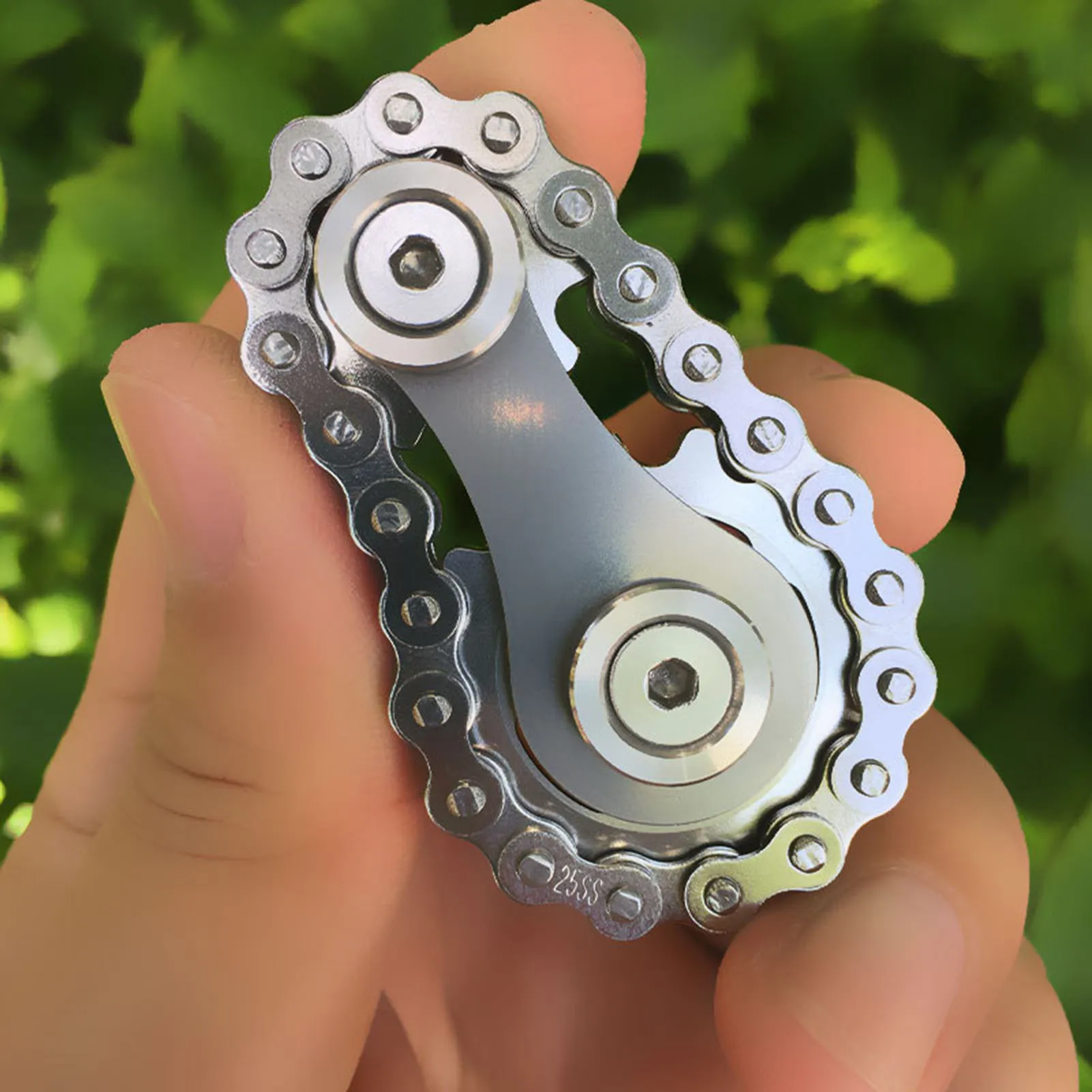 Stainless Steel Sprockets Flywheel Fingertip Gyro Sprockets Chains EDC Metal Toy Gear Gyro Drop Ship Sproket Roadbike Spinner