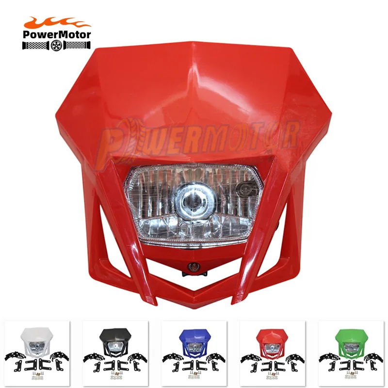 Motorcycle Headlight Fairing Universal Dual Sport Headlight Dirt Bike Head Lamp Motocross for HONDA XR CRF 150 230