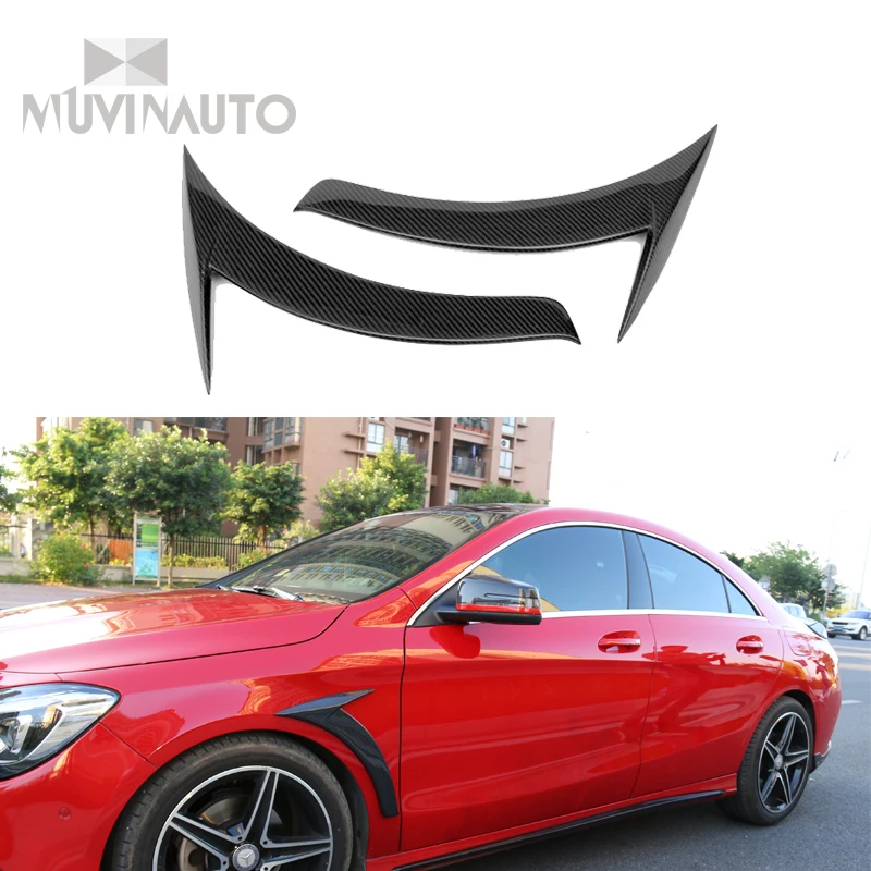 

Carbon fibre automobile flank door badge sticker leaf board decoration Automobile Model For Benz w117 CLA 200 250 260 CLA 45