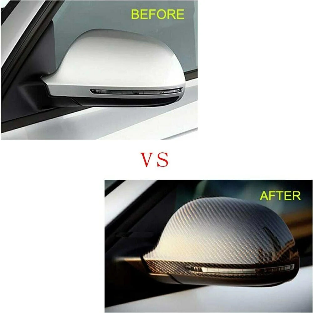 Carbon Fiber Rear Side View Mirror Cover Car Accessories Fit For Audi B8 A3 Q3 RS3 A4L A5 A6L RS6 A8L S8 Replace Style