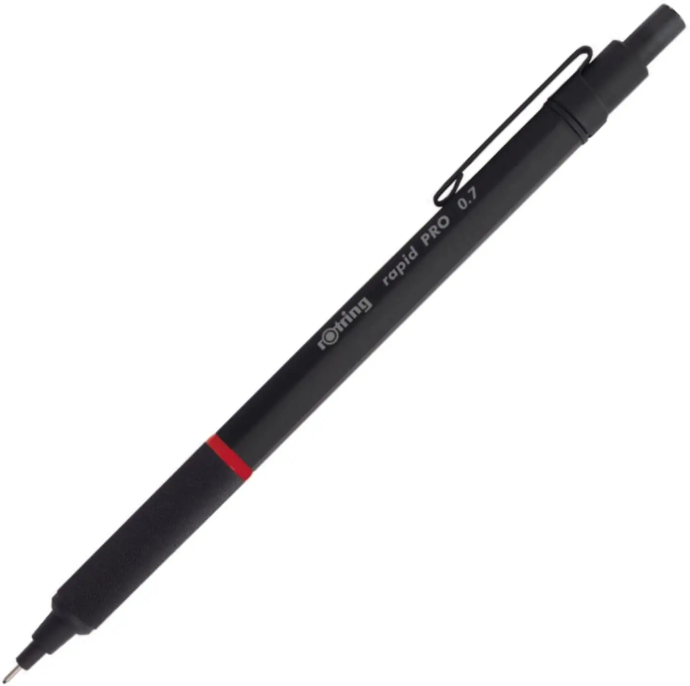 

rOtring Rapid PRO Mechanical Pencil, 0.5mm/0.7 mm,Silver Chrome/Matte Black Professional Automatic Pencils for Sketching Drawing