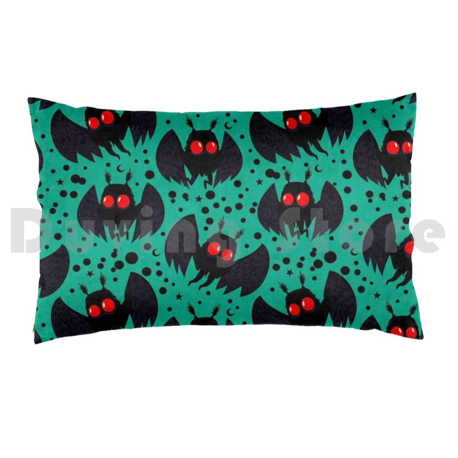 Mothman Green Night Pillow Case Printed 50x75 Mothman Cryptid Cryptozoology Monster Cute Point Pleasant West