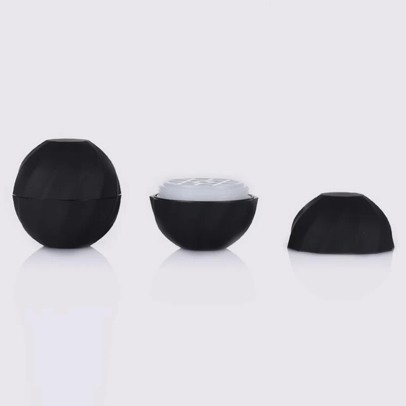 20 Blank Cosmetic Ball Container 7g 3colors Lip Balm Jar Eye Gloss Cream Sample Case Blue Black Pink