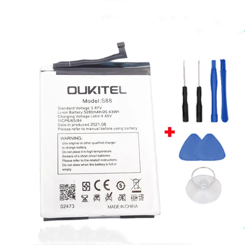 New production date for OUKITEL WP13 battery 5280mAh Long standby time High capacity for OUKITEL S88 battery