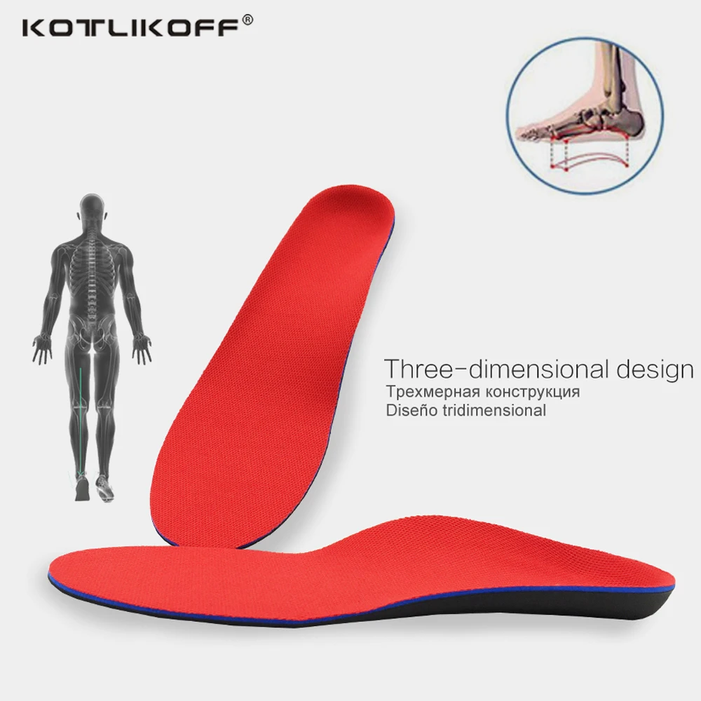 KOTLIKOFF Orthopedic Insoles Doctors recommend Best Material Orthotic Insole Flat Feet Arch Support Orthopedic Shoes Sole Pad