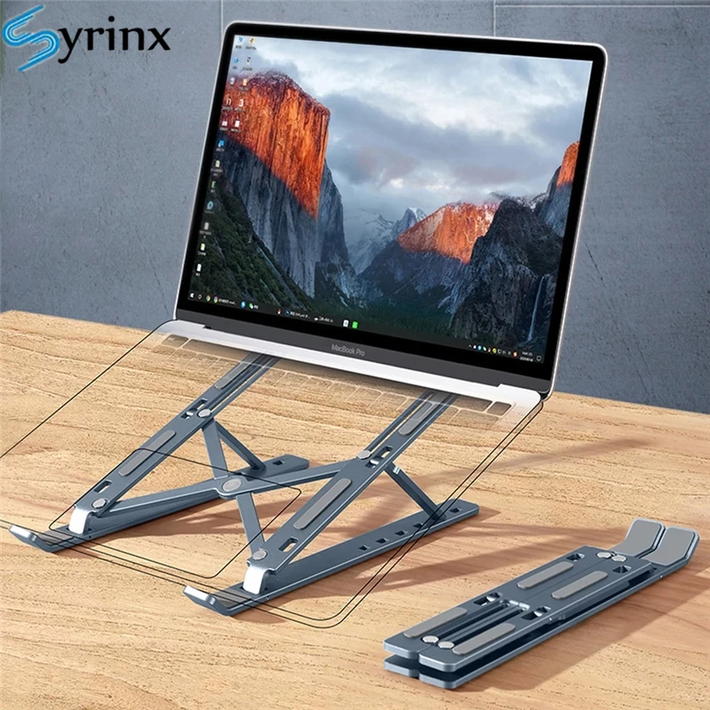 Laptop Stand Rack X Style Adjustable Foldable Aluminum Alloy Desk For 7-15 Inch Macbook Pro Air Office Desktop Notebook Holder