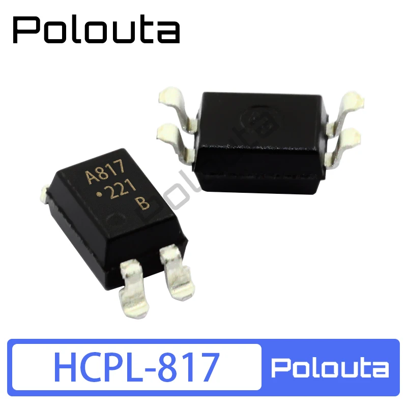 10Pcs Polouta HCPL-817 A817 SOP4 SMD Optocoupler-Phototransistor Output Acoustic Components Kits Arduino Nano Integrated Circuit