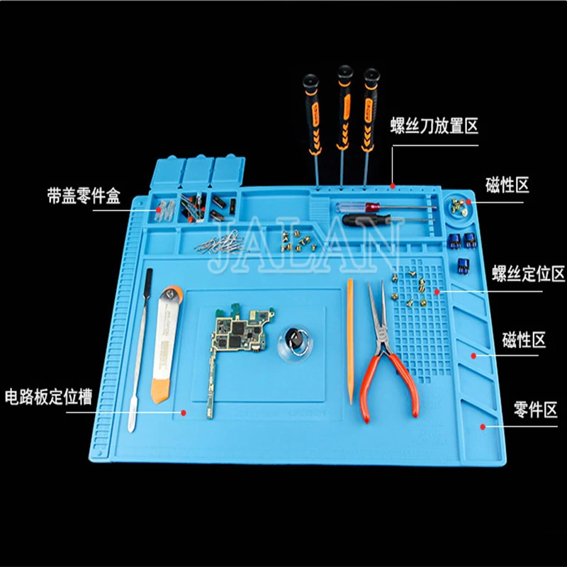 Heat Insulation Silicone Pad Work Platform S-110 S-120 S-130 S-140 S-150 S-160 S-170 S-180 for Mobile Phone BGA Soldering Repair